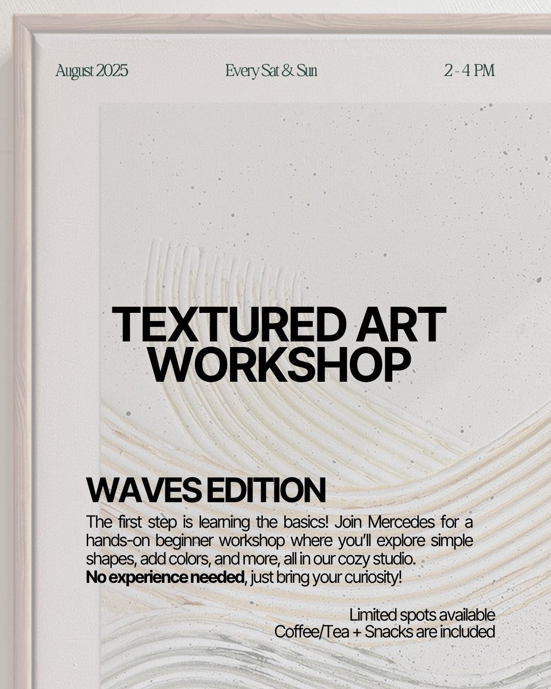Textured Art Workshop (Sat & Sun) - Waves Edition
