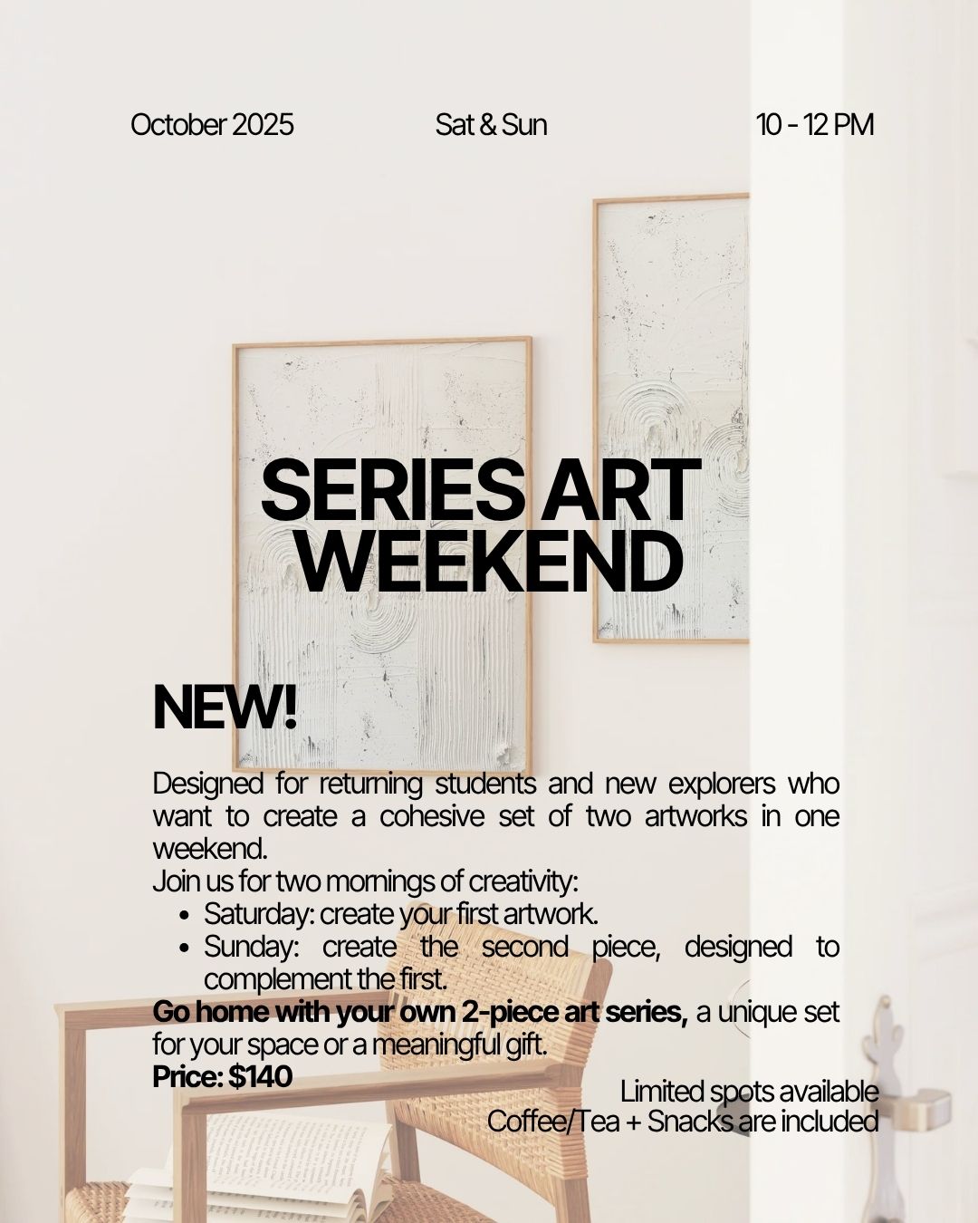 Series Art Weekend · 2-Day Workshop (Sat & Sun)