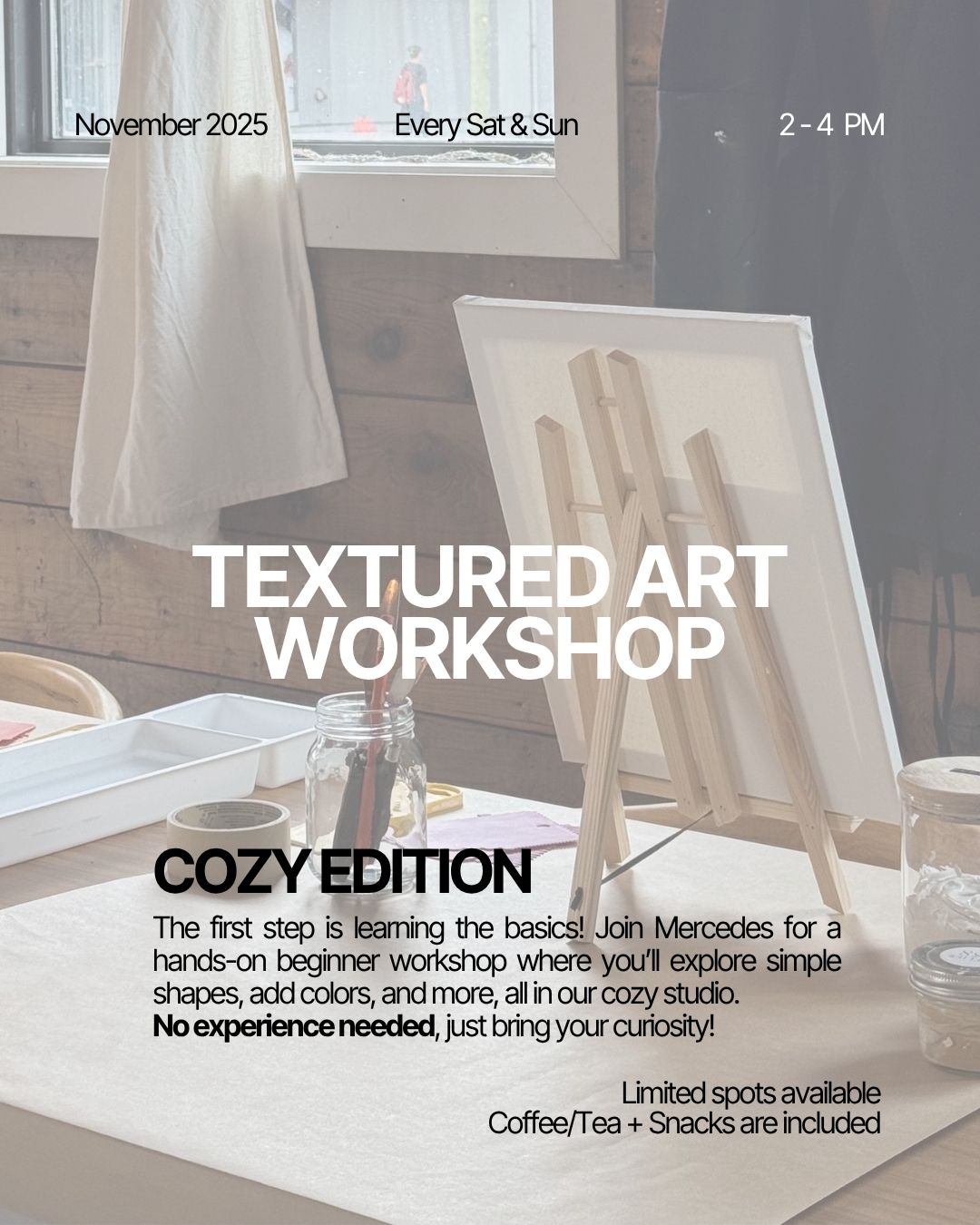 Textured Art Workshop (Sat & Sun) · Cozy Edition